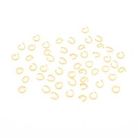 offene Biegeringe 3 mm aus 304 Edelstahl in Goldfarben 50...