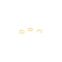 offene Biegeringe 3 mm aus 304 Edelstahl in Goldfarben 50...