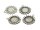 4 Rahmen in antik silber für 12 mm für Klebeperlen