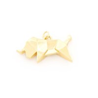 Anhänger Stier im Origami-Stil mit langanhaltender...