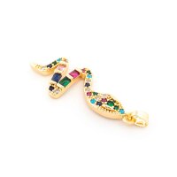 Schlangen-Anhänger mit 18k Goldbeschichtung und...