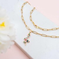 Schlangen-Anhänger mit 18k Goldbeschichtung und...