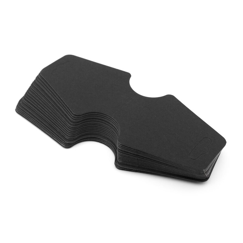 Etiketten aus schwarzer Pappe 12 cm für Ketten und Armbänder 20 Stück