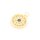 Anhänger mit Sonnensymbol aus Messing 16 mm mit 18K Goldbeschichtung und Zirkoniabesatz