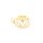 Anhänger mit Sonnensymbol aus Messing 16 mm mit 18K Goldbeschichtung und Zirkoniabesatz