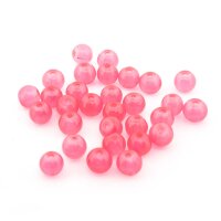 Glasperlen als Jadeimitat 6 mm in Koralle 30 Stück