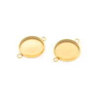 Verbinder mit Fassung für 14 mm Cabochons aus...