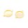 Verbinder mit Fassung für 18 mm Cabochons aus Edelstahl 18k Goldbeschichtung 2 Stück