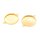 Verbinder mit Fassung für 20 mm Cabochons aus Edelstahl Goldfarben ionenplattiert 2 Stück