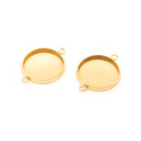 Verbinder mit Fassung für 16 mm Cabochons aus...