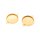 Verbinder mit Fassung für 16 mm Cabochons aus Edelstahl in Goldfarben ionenplattiert 2 Stück