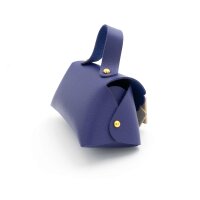 Geschenkverpackung als Tasche aus Kunstleder in Blau 5 x...