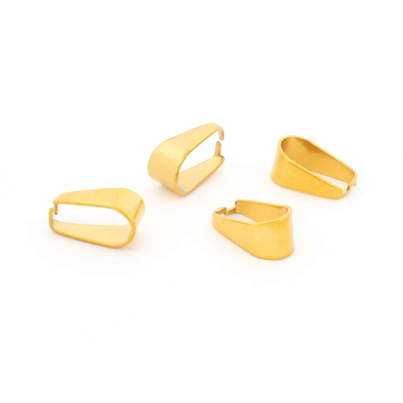 Collierschlaufe aus 304 Edelstahl 12 mm - goldfarben Ionenplattiert 4 Stück
