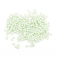 Rocailles Perlen 3 mm gefrostet in Mintgrün 10 Gramm