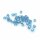 Rocailles Perlen blau mit Silberfolie 3 mm 20 Gramm