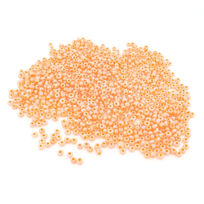 Rocailles Perlen in Pfirsich 3 mm 40 Gramm