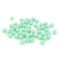 Glasschliffperlen in Mintgrün 6x5 mm 50 Stück