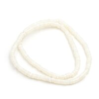 Heishi Perlen aus Muscheln in Weiß 4x2 mm 1 Strang...