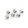 Handgefertigte Feinsilberperlen mit Blumen-Ornament – 2,5 x 3 mm, 6 Stück