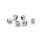Handgefertigte Feinsilberperlen mit Blumen-Ornament – 2,5 x 3 mm, 6 Stück