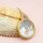 Glasmedaillon aus Edelstahl mit Schraubverschluss zum Befüllen in Goldfarben 45 mm 1 Stück