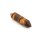 Doppelendiger Tigerauge-Kristall in Bernsteinfarben 30 x 8 mm