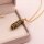 Doppelendiger Tigerauge-Kristall in Bernsteinfarben 30 x 8 mm