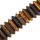 Doppelendiger Tigerauge-Kristall in Bernsteinfarben 30 x 8 mm