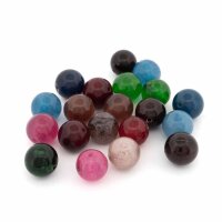 Runde Jade-Perlen in buntem Farbmix – 10 mm, 20...