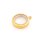 Glasmedaillon aus Edelstahl mit Schraubverschluss zum Befüllen in Goldfarben 25 mm