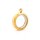 Glasmedaillon aus Edelstahl mit Schraubverschluss zum Befüllen in Goldfarben 25 mm