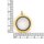 Glasmedaillon aus Edelstahl mit Schraubverschluss zum Befüllen in Goldfarben 25 mm