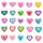 Sticker mit 50 psychedelischen Herzen