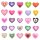 Sticker mit 50 psychedelischen Herzen
