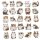 Stickerset mit 100 süßen Katzen