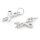 Scherenanhänger aus Messing - 14 x 8 mm, Platinbeschichtung 2 Stück