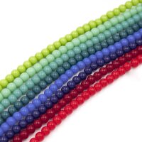 runde Glasperlen 4 mm in trendigen Farben 200 Stück