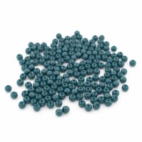 runde Glasperlen 4 mm in Tiefpetrol 200 Stück