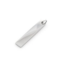 Rechteckiger Anhänger 32 x 6 mm mit Biegering aus...