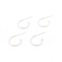 Halbcreolen aus 304 Edelstahl – 12 mm, silberfarben...
