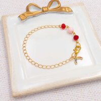Anhänger aus Messing mit 18K Goldbeschichtung und...
