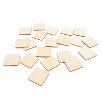 Plättchen aus Holz als Quadrat 40 mm 20 Stück