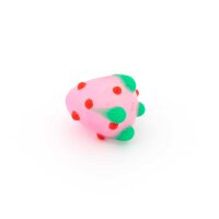 Emaillierte Lampworkperle Erdbeere in Rosa 1 Stück
