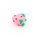 Emaillierte Lampworkperle Erdbeere in Rosa 1 Stück