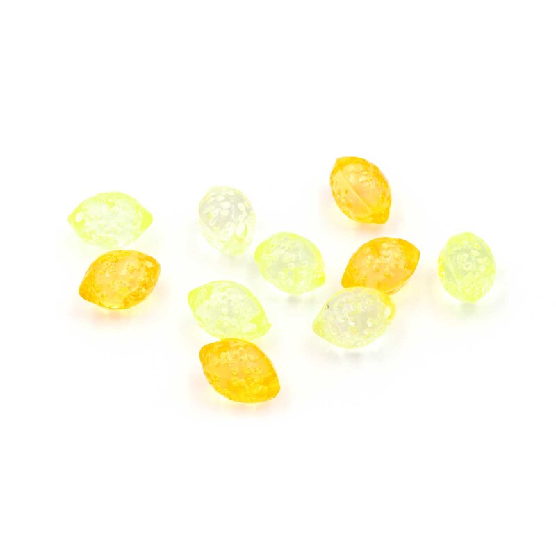 Zitronenperlen im Farbmix 13 x 9 mm 10 Stück