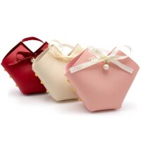 Geschenktasche aus Kunstleder 6 x 7  x 13 cm