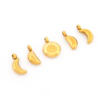 Anhänger Mondzyklus – 5er Set aus 304...