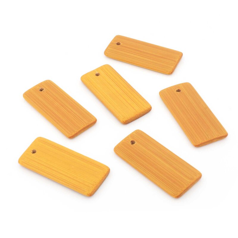Anhänger aus Bambus 44 x 20 mm 6 Stück