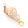 Anhänger Meeresschnecke mit goldener Verzierung 29 x 11 mm 1 Stück
