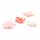 Blütenanhänger aus Resin – Mix in Rosa & Weiß, 4 Stück